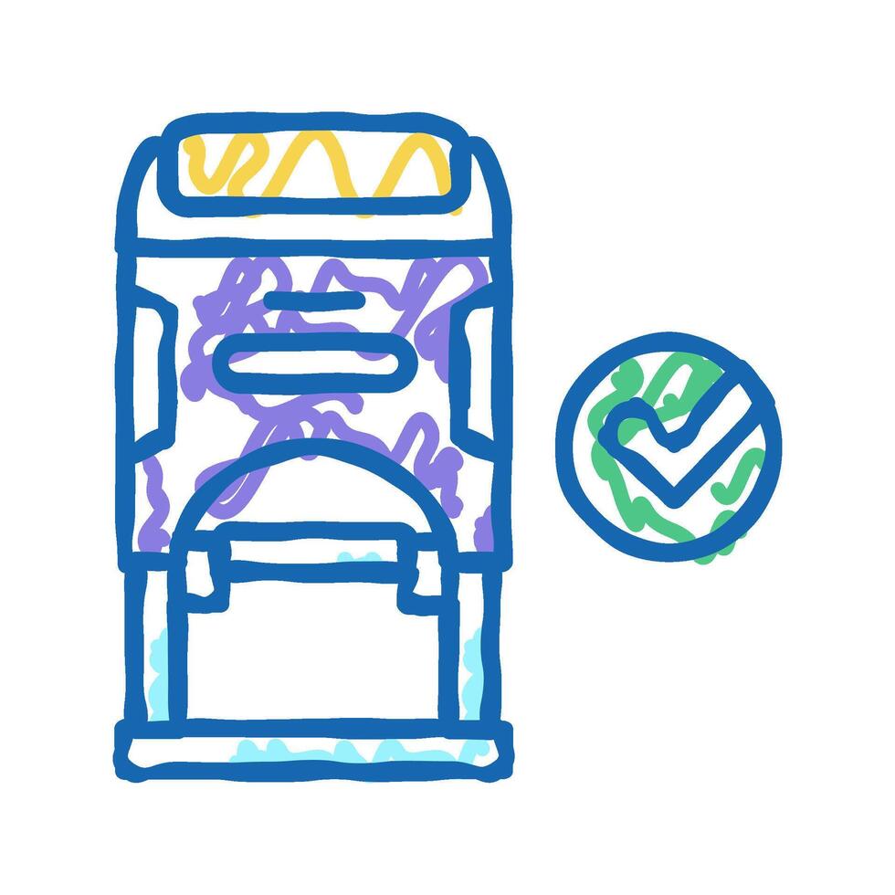 stamp quality icon doodle illustration vector