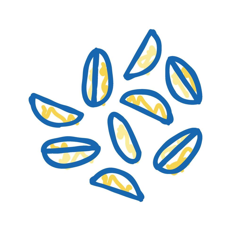 potato wedges icon doodle illustration vector