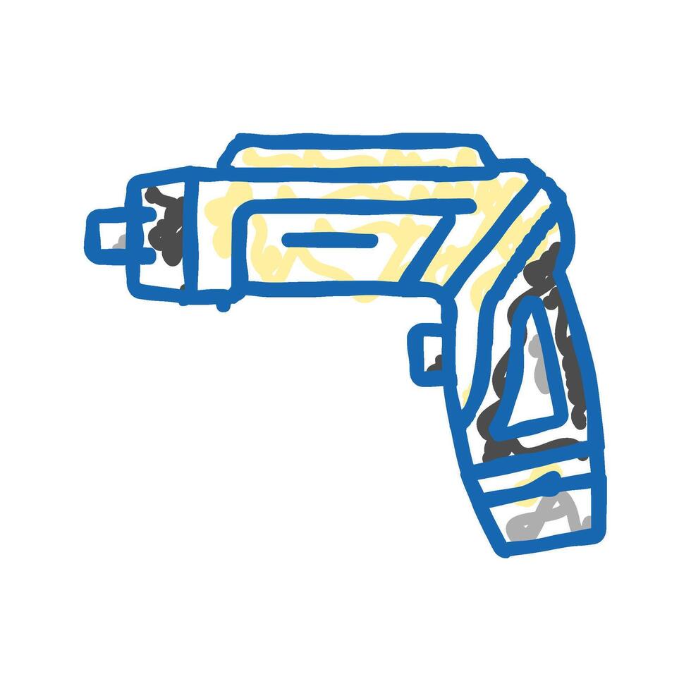 screwdriver equipment icon doodle illustration vector