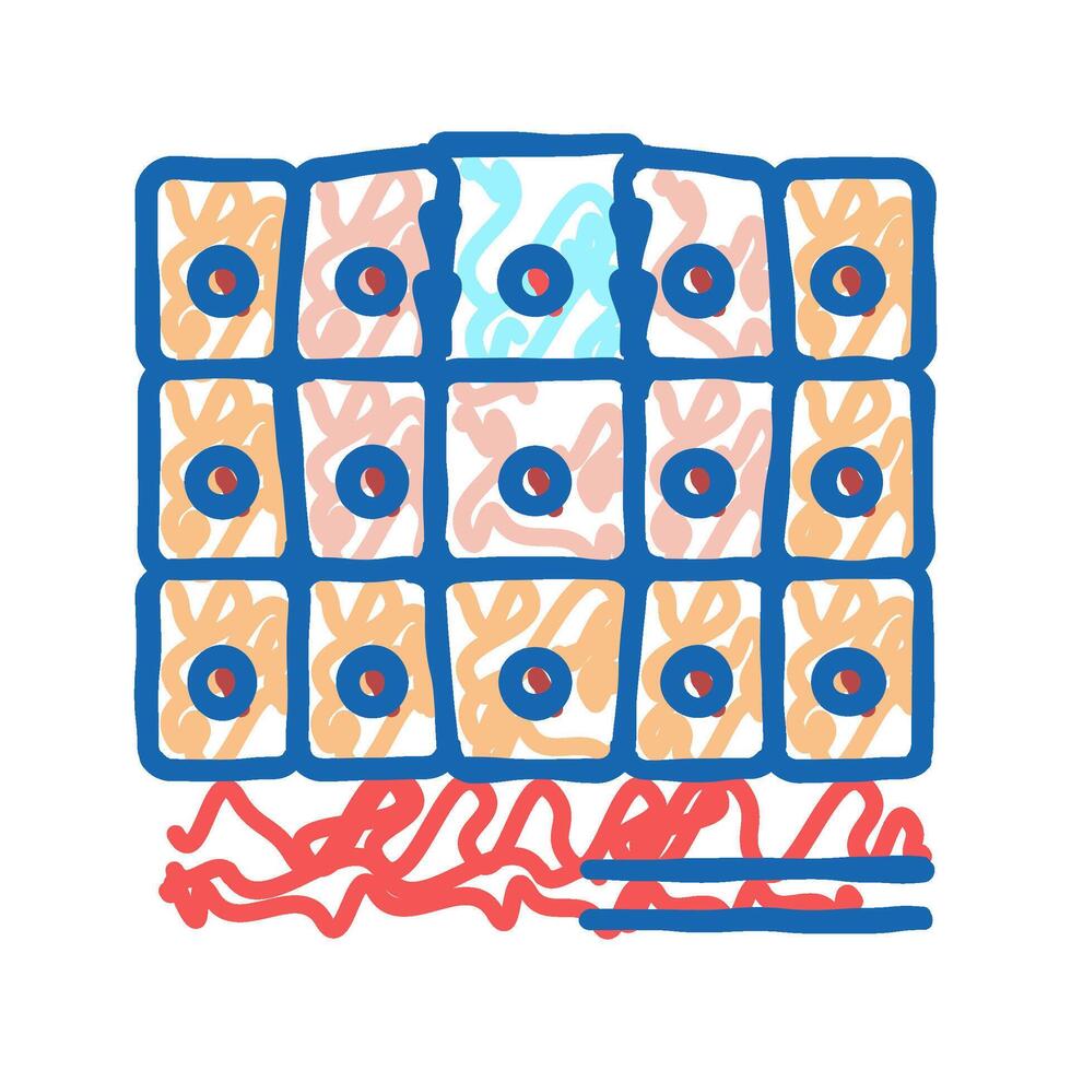 epithelial tissue icon doodle illustration vector