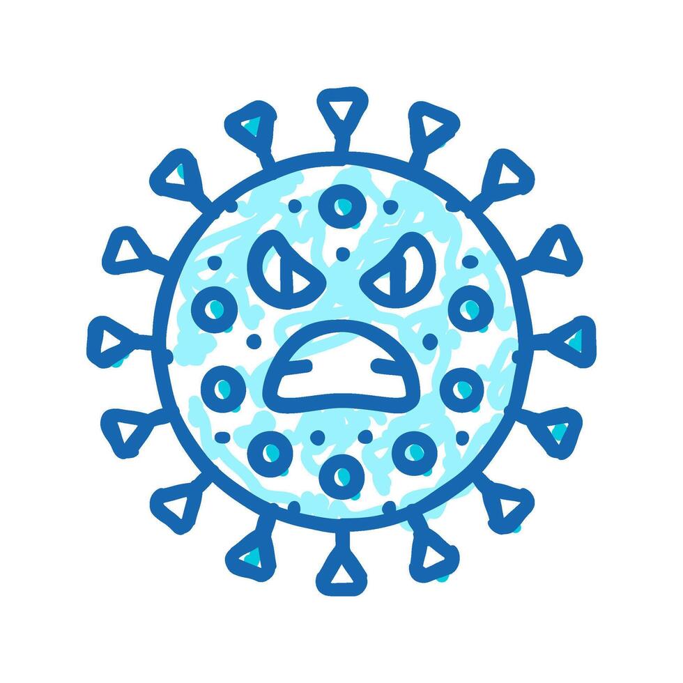 lactobacillus bacteria virus icon doodle illustration vector
