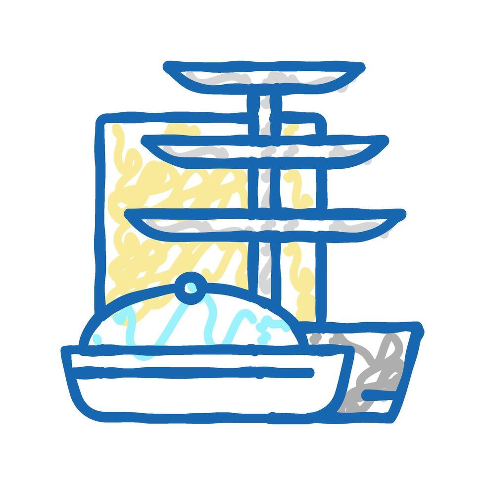 serve ware utensil icon doodle illustration vector