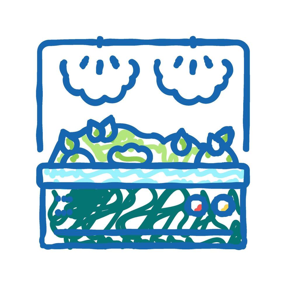 withering tea leaves icon doodle illustration vector