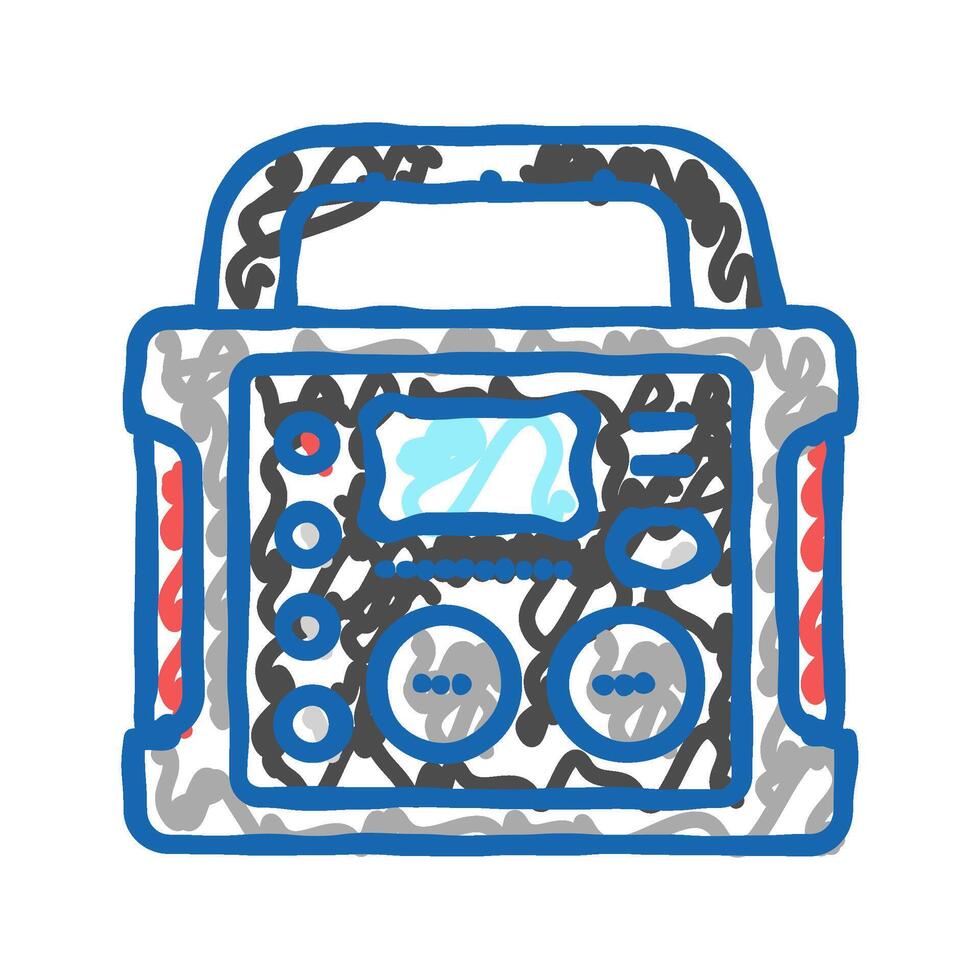portable power icon doodle illustration vector