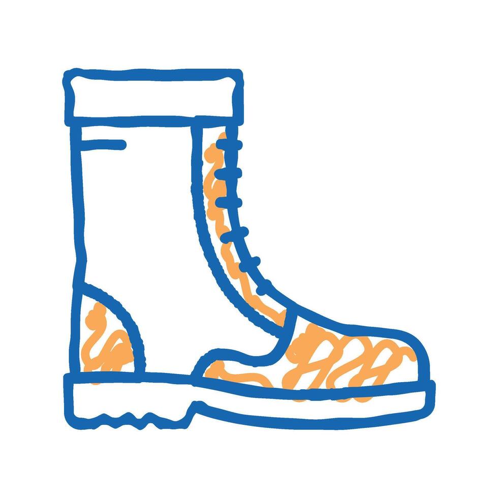 boot factory product icon doodle illustration vector