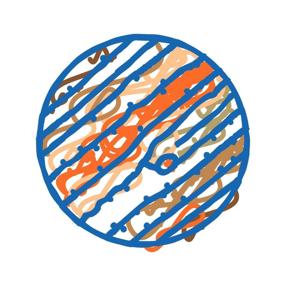 jupiter planet icon doodle illustration vector
