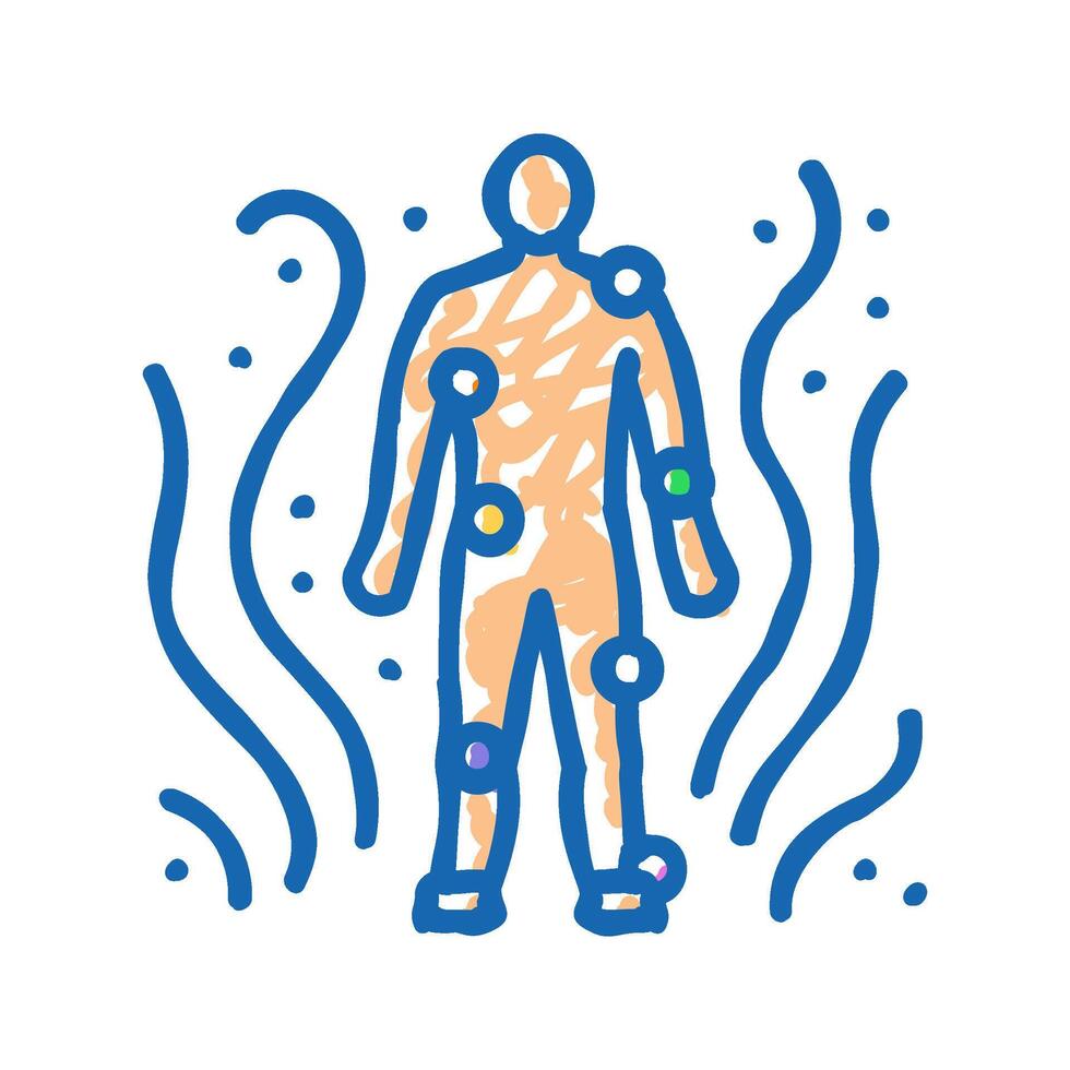 progressive relaxation yoga icon doodle illustration vector
