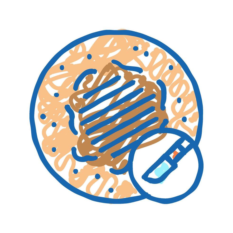 shave excision mole removal icon doodle illustration vector