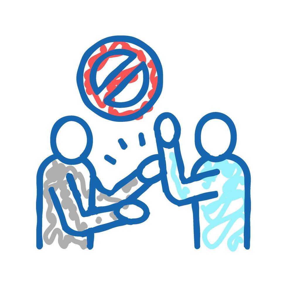 people fight poverty problem icon doodle illustration vector
