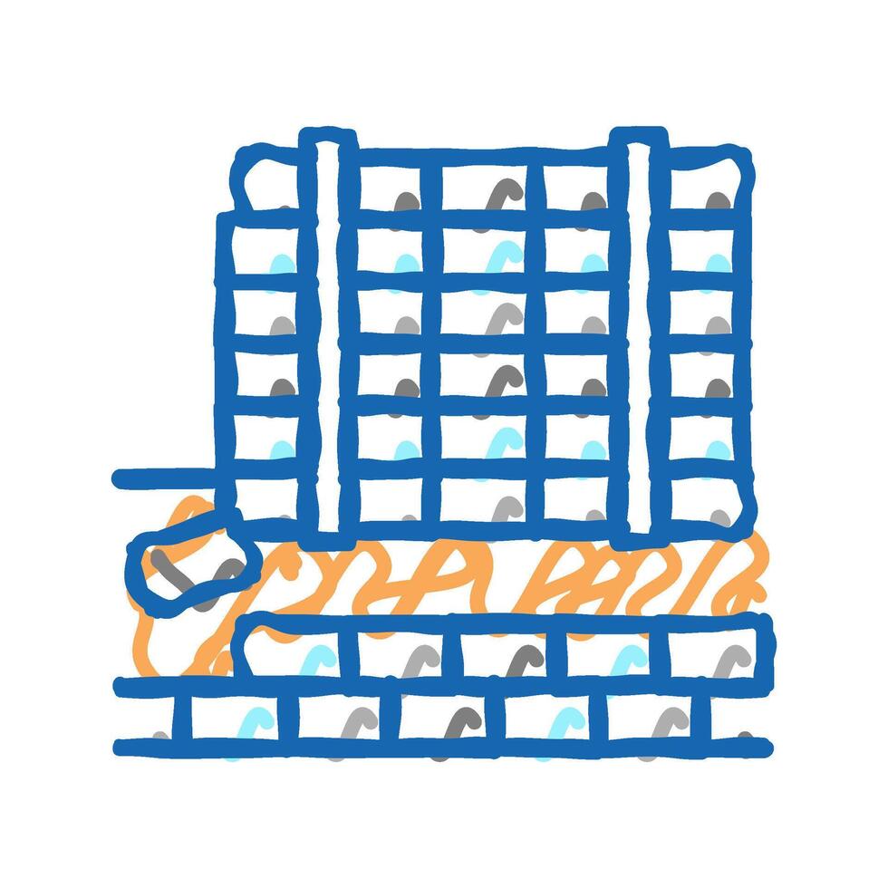 paving slabs concrete icon doodle illustration vector