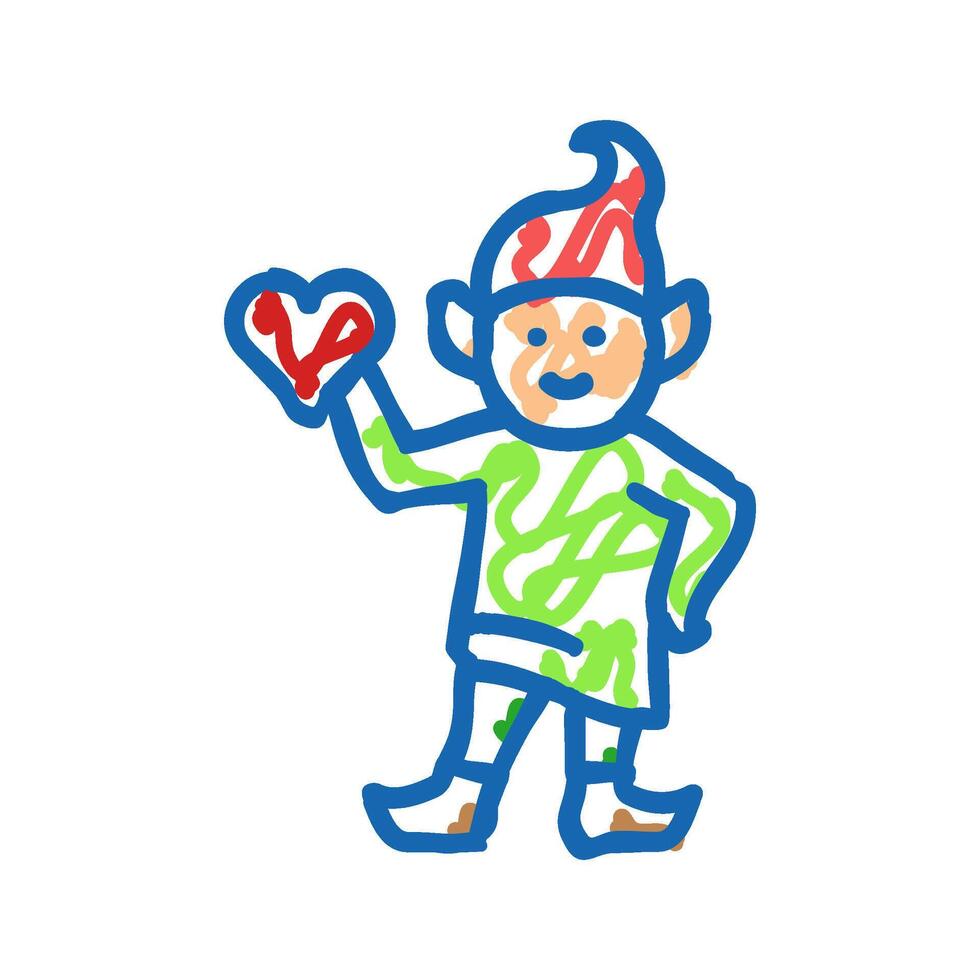 elf little icon doodle illustration vector