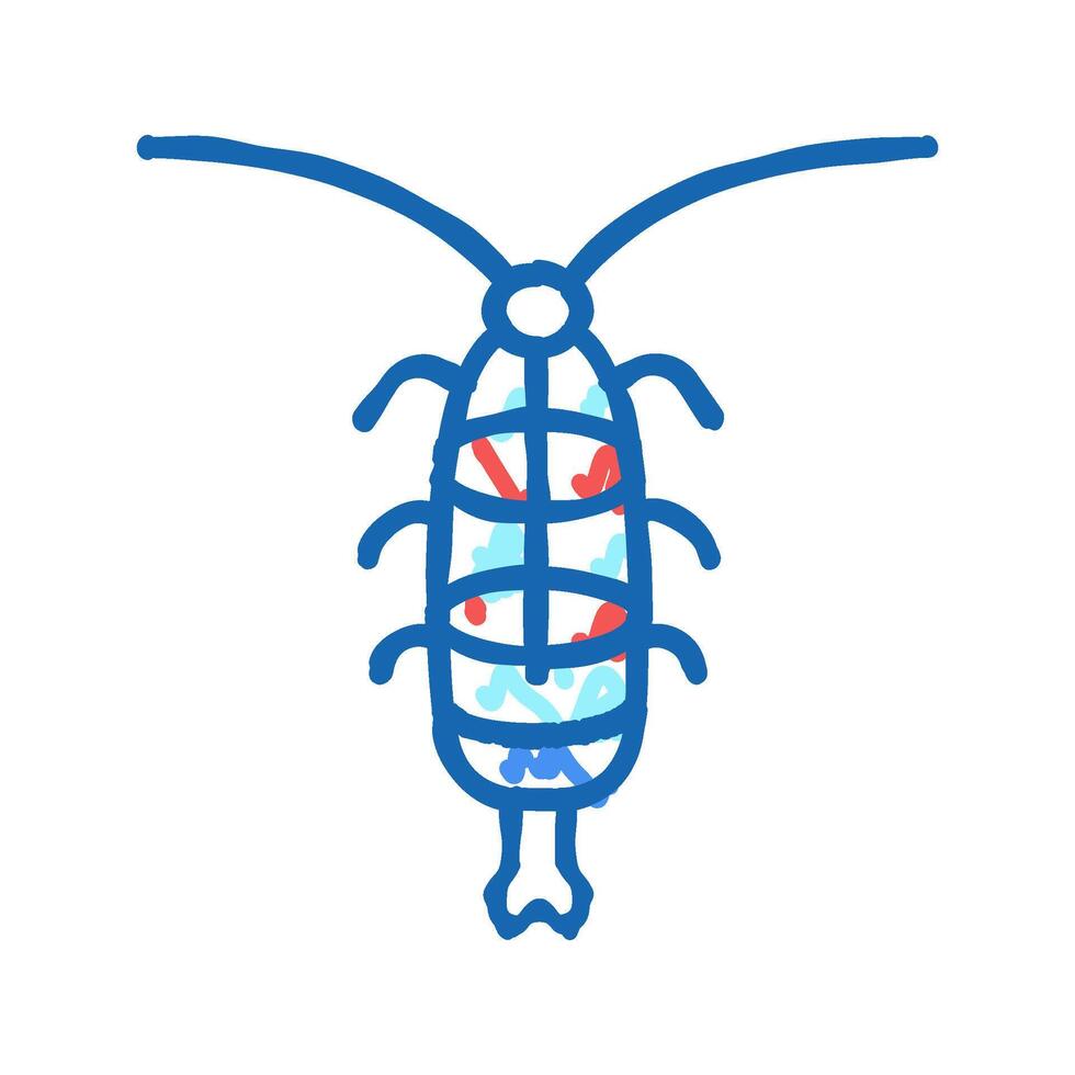 zooplankton ocean icon doodle illustration vector