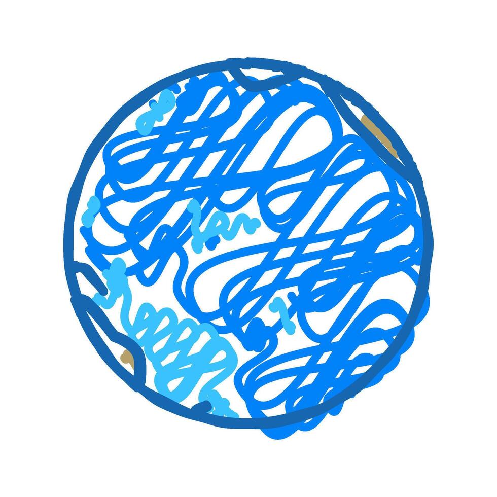pacific ocean map icon doodle illustration vector