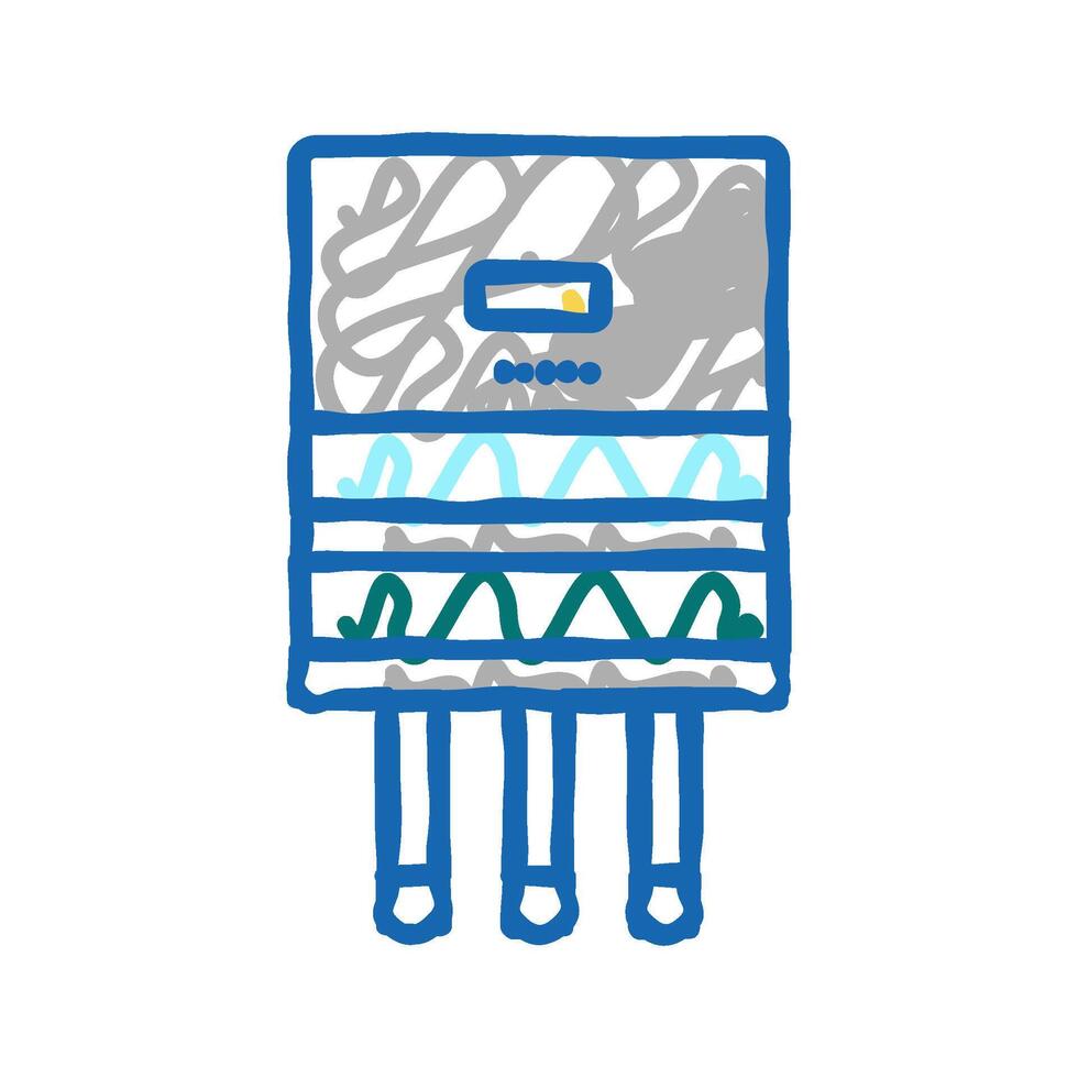 semiconductor production icon doodle illustration vector