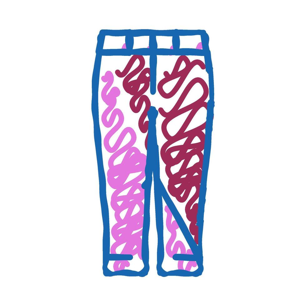 capri pants clothes icon doodle illustration vector