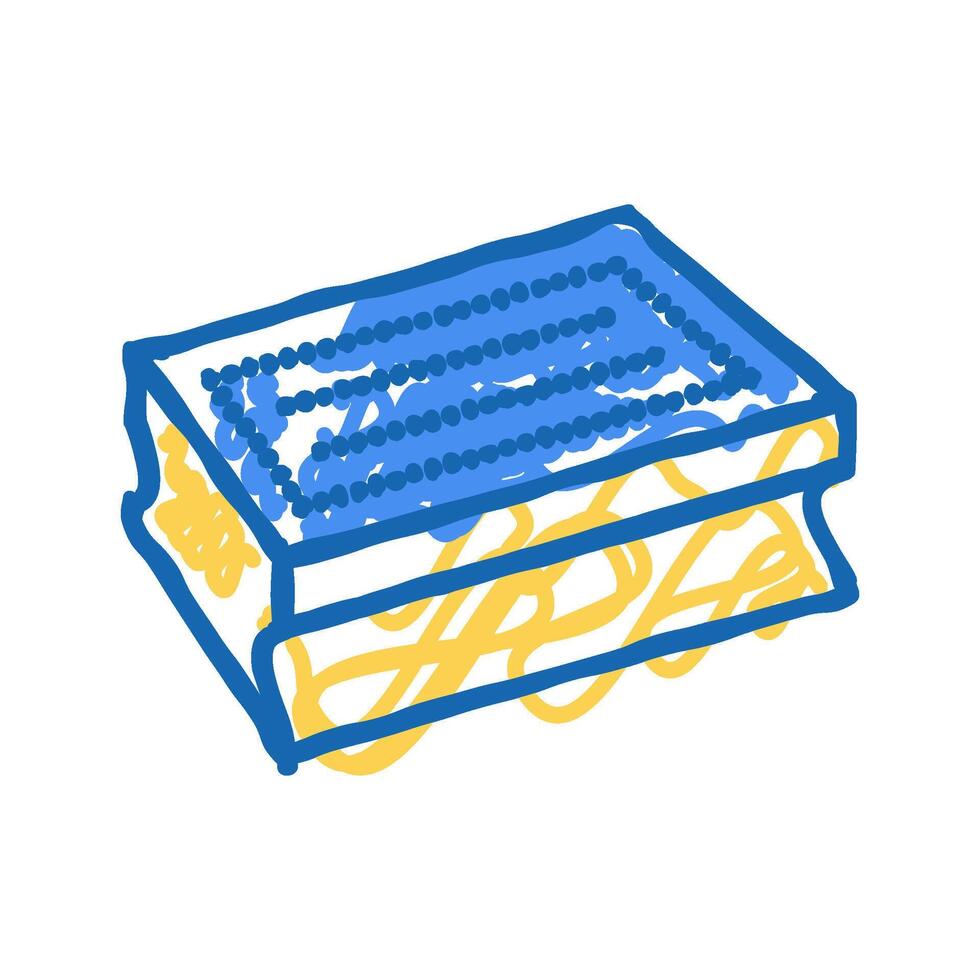 cleaning sponge bleach icon doodle illustration vector