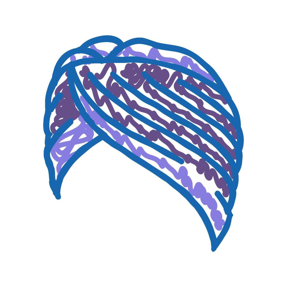 turban hat cap icon doodle illustration vector