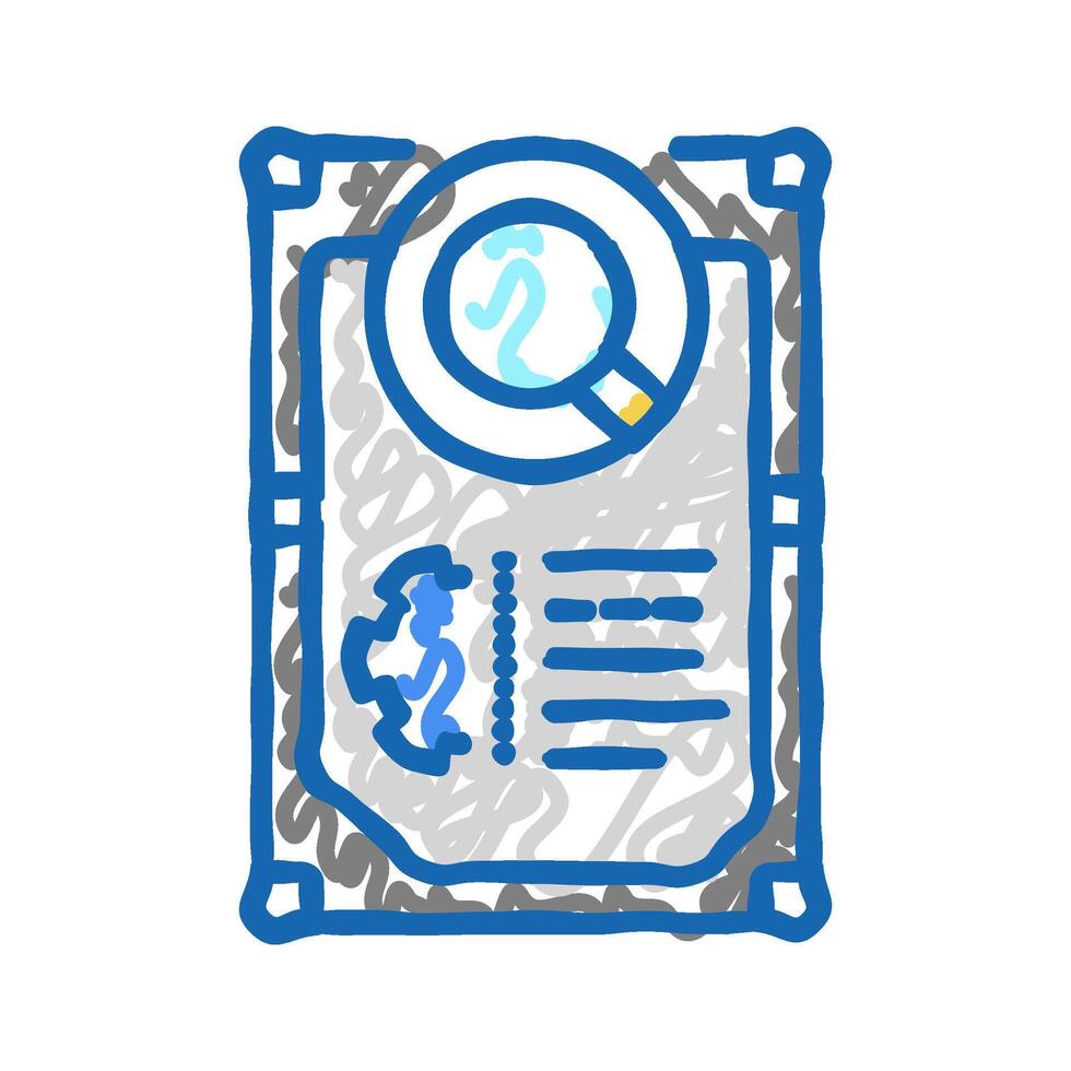 hardware diagnosis repair computer icon doodle illustration vector