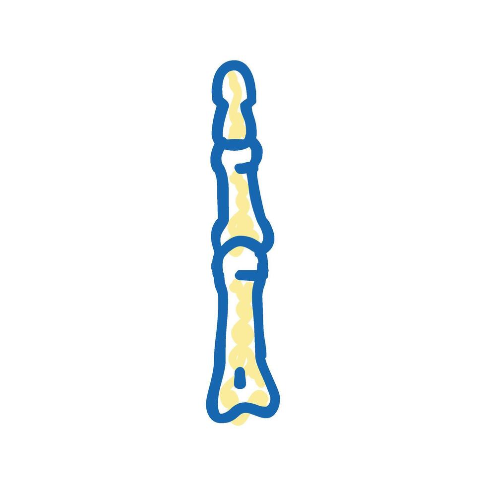 finger bone icon doodle illustration vector