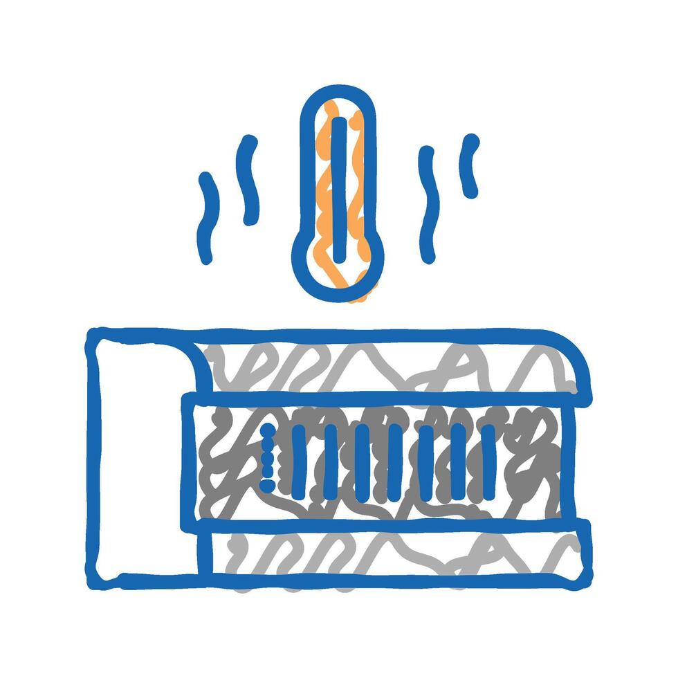 floor heater icon doodle illustration vector
