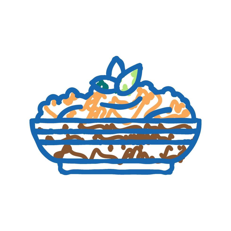 puree carrot icon doodle illustration vector