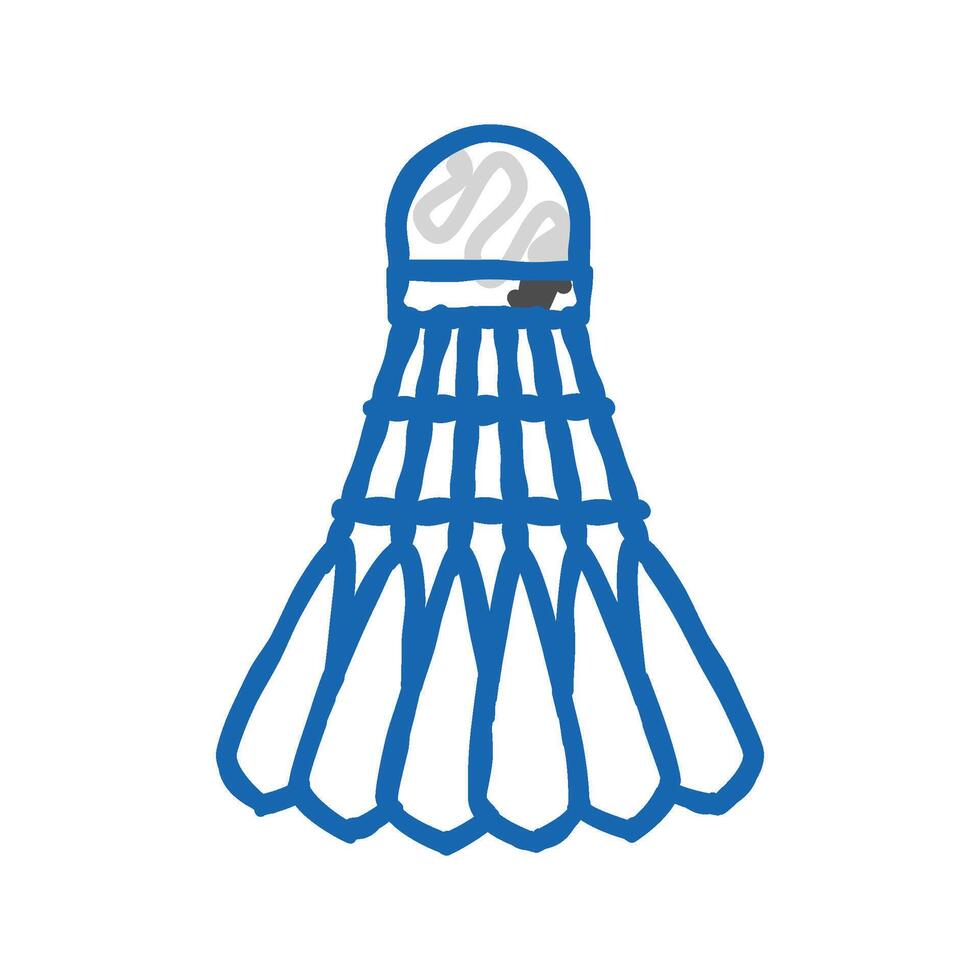 shuttlecock game icon doodle illustration vector