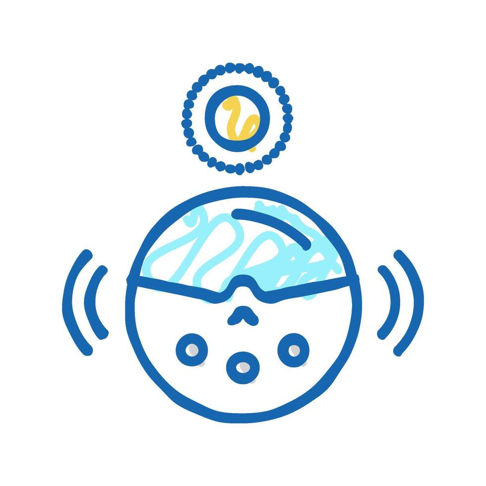daylight sensor lighting control icon doodle illustration vector