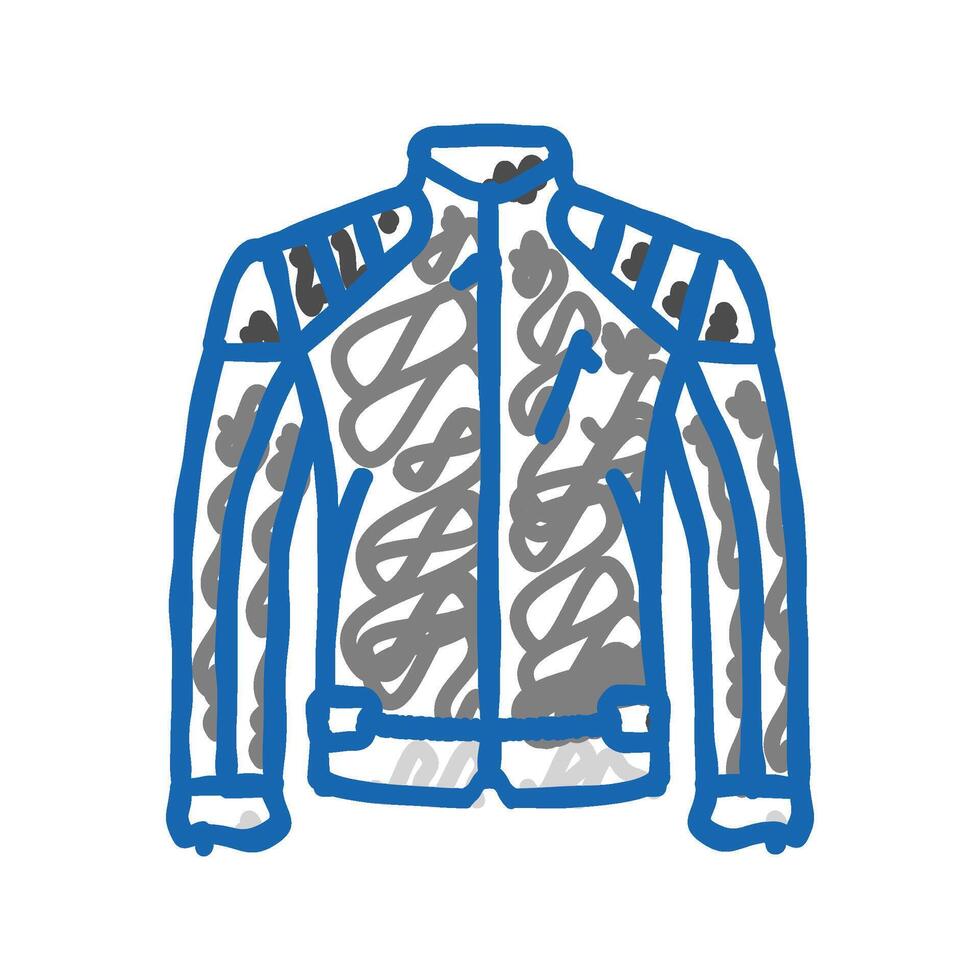 leather jacket hipster retro icon doodle illustration vector