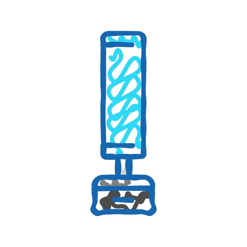 punching bag fitness tool icon doodle illustration vector