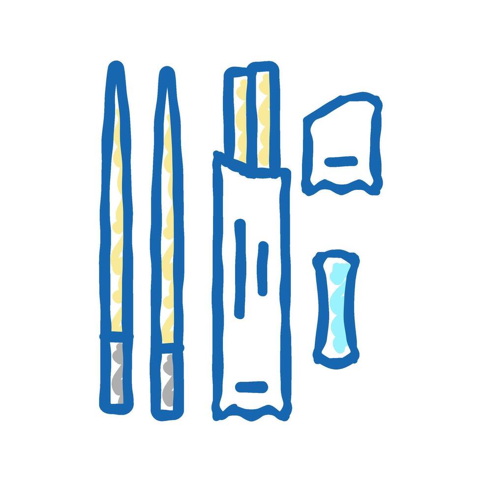chopsticks utensil for eating asian food icon doodle illustration vector