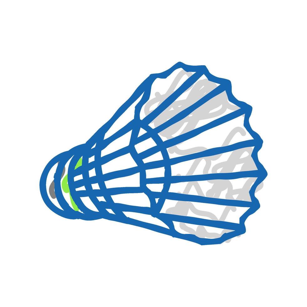 shuttlecock sport icon doodle illustration vector