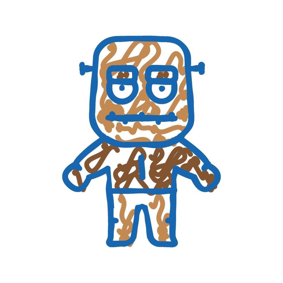 halloween monster funny icon doodle illustration vector