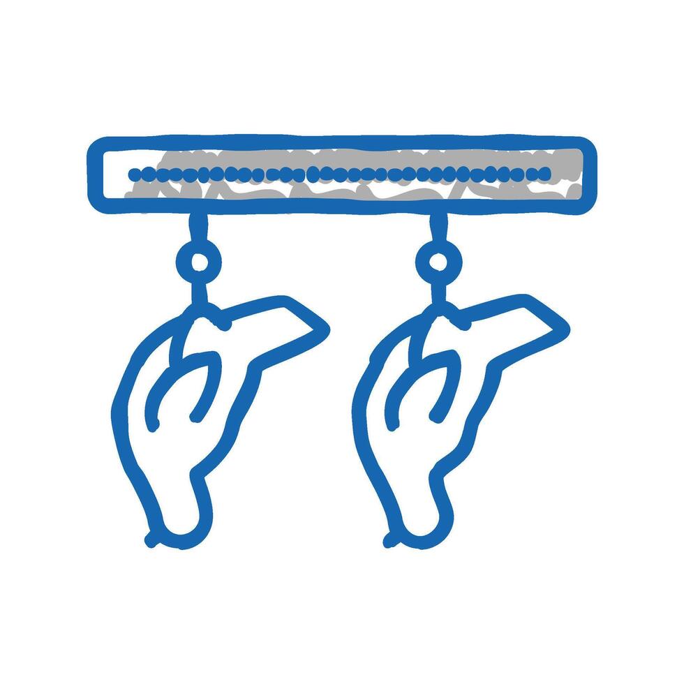 chicken carcass factory conveyor icon doodle illustration vector