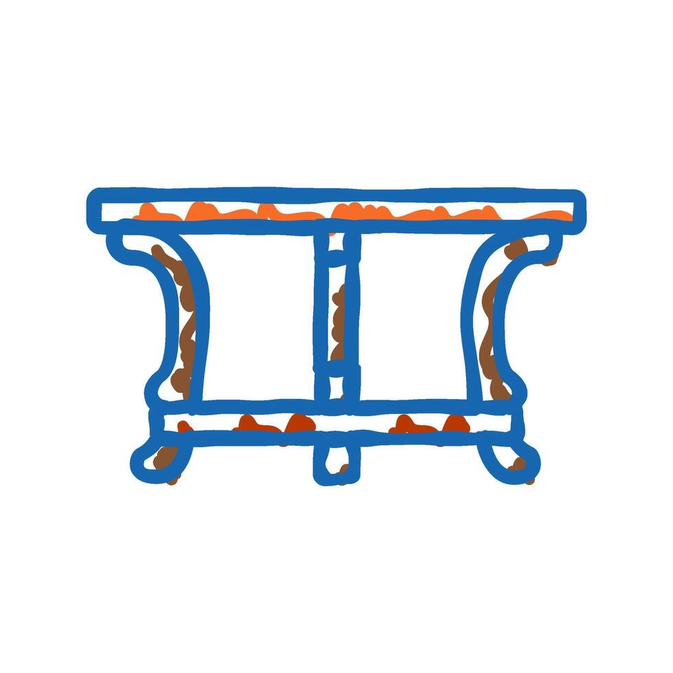table leather icon doodle illustration vector