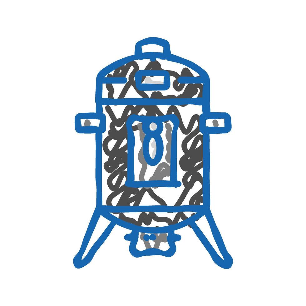 smoker steak icon doodle illustration vector