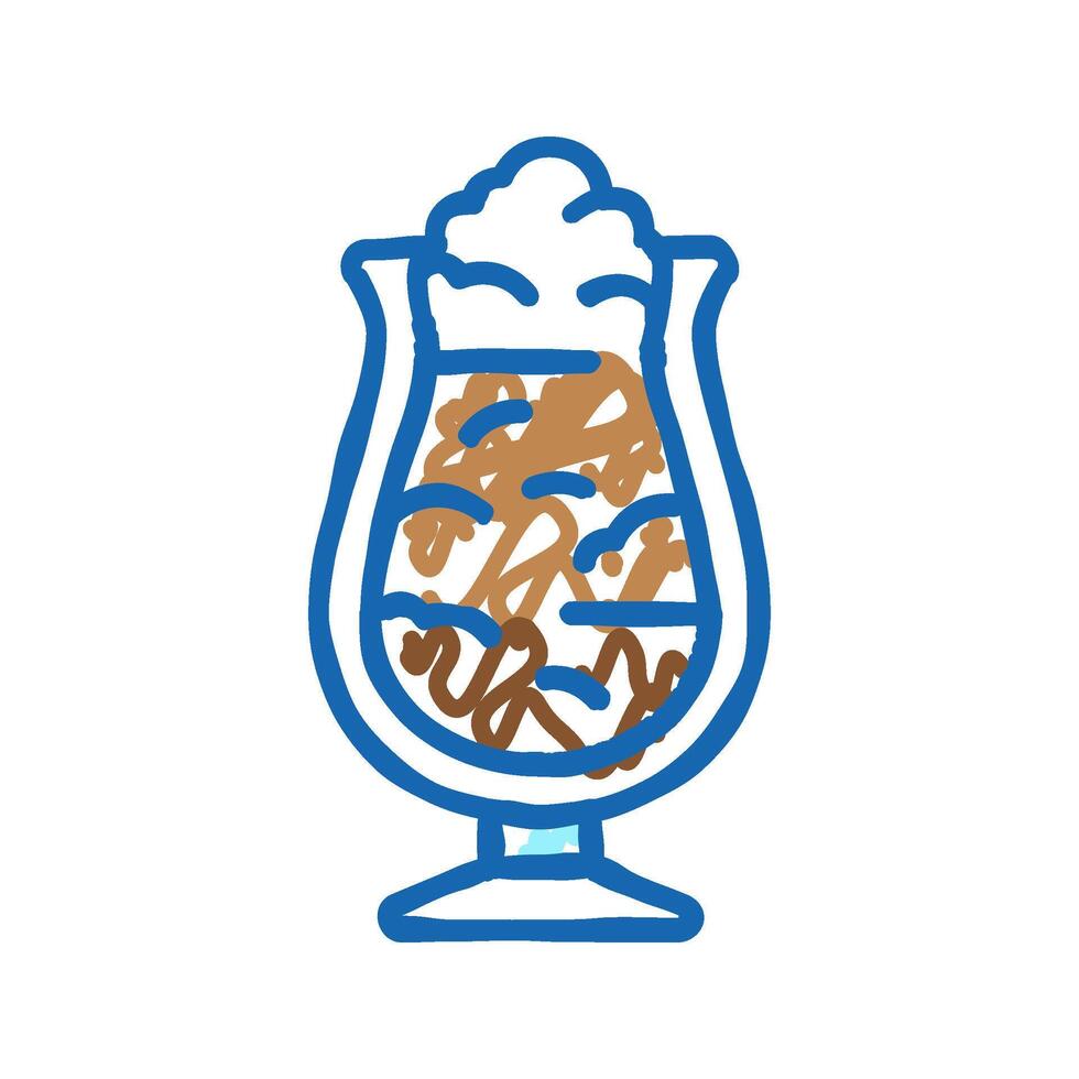 sundae ice cream icon doodle illustration vector