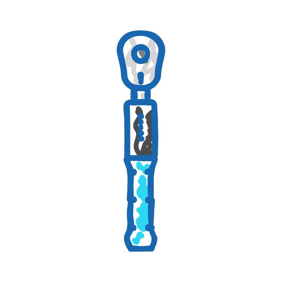 torque wrench tool icon doodle illustration vector