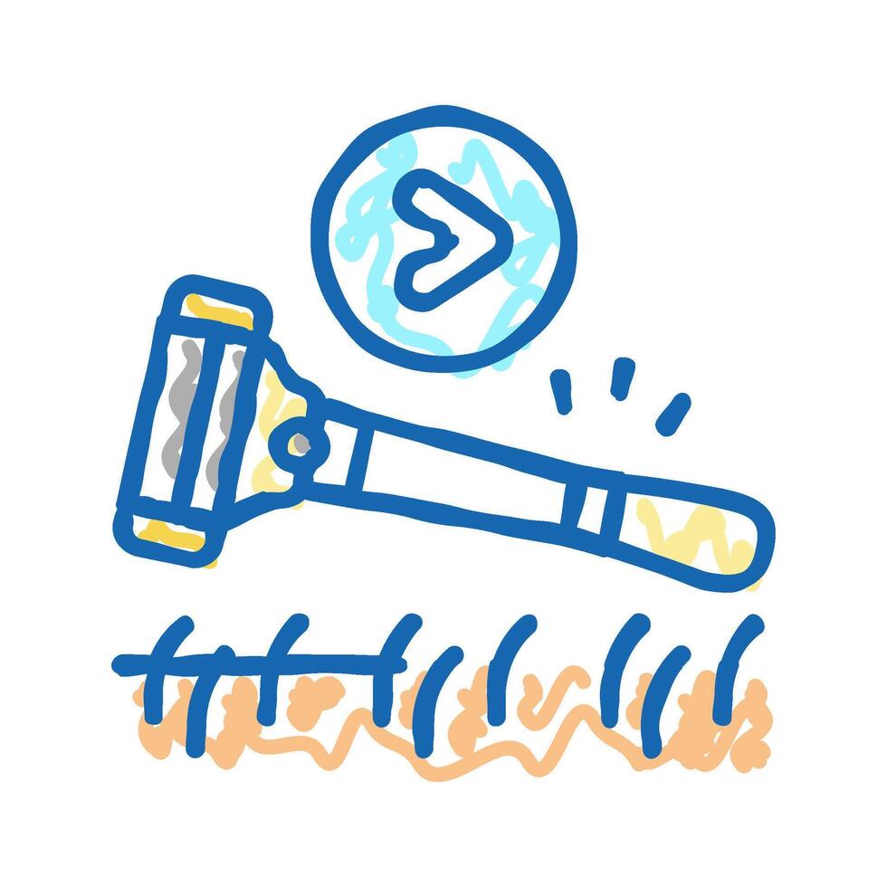 shaving hair icon doodle illustration vector