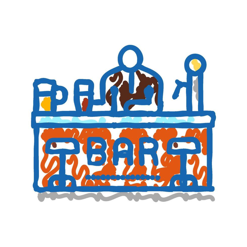 bar beer drink icon doodle illustration vector