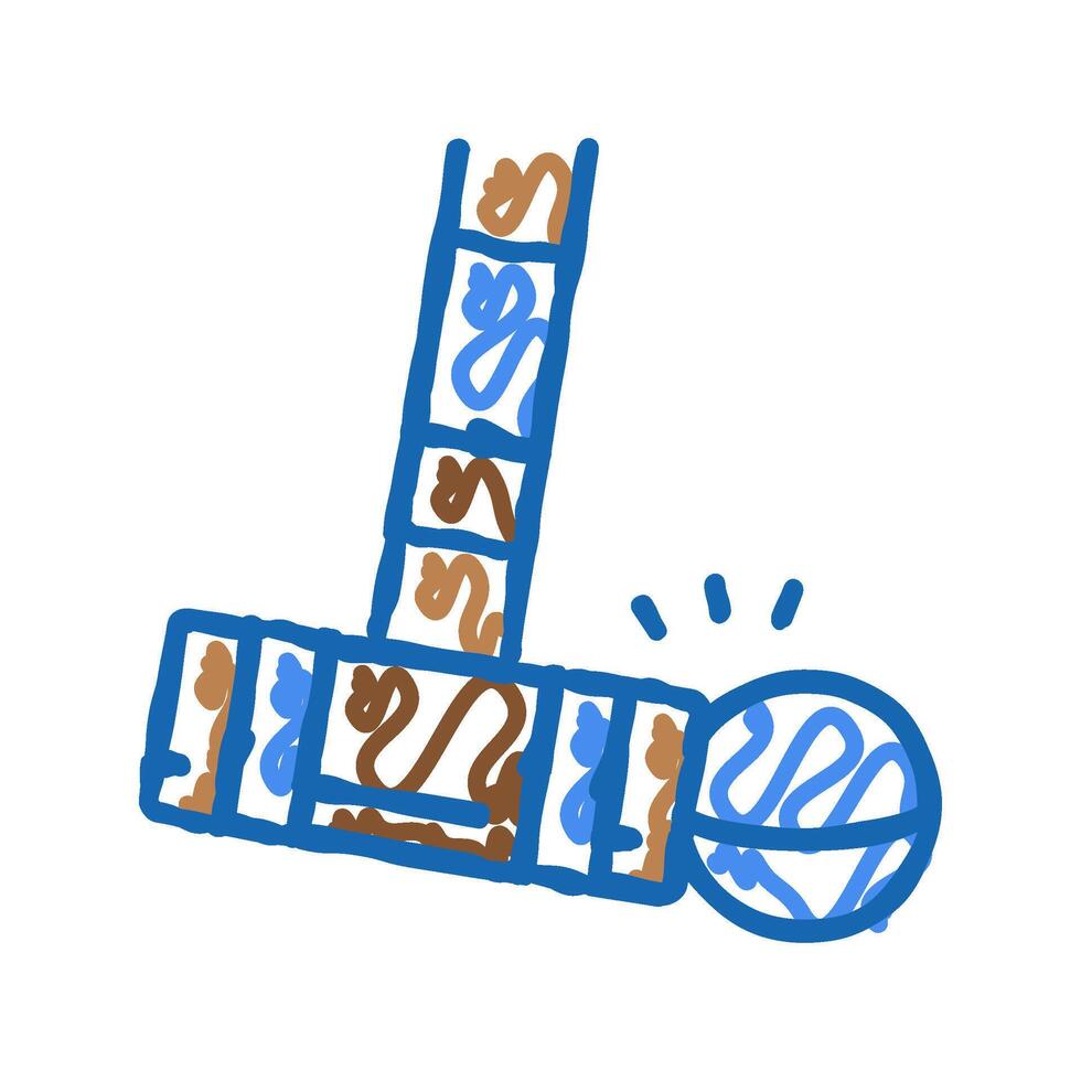 stroke croquet game icon doodle illustration vector