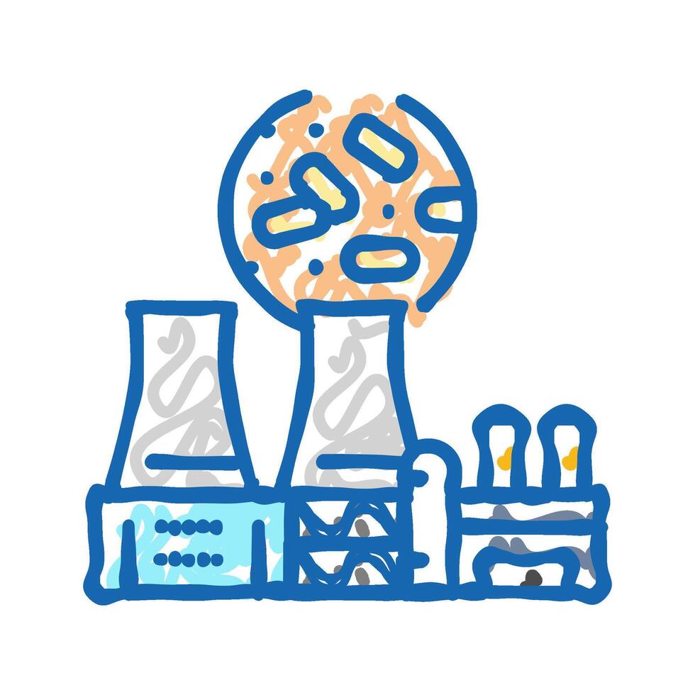 import wood pellets icon doodle illustration vector