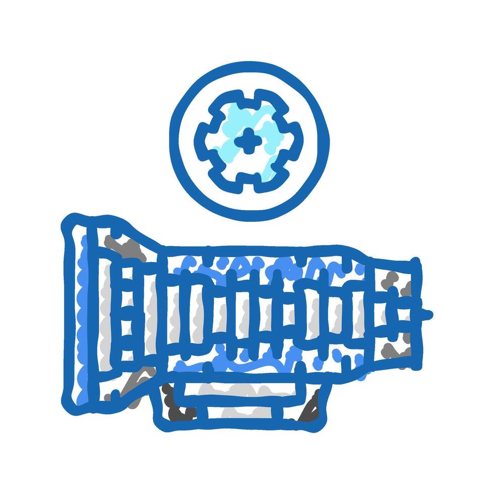 transmission service car mechanic icon doodle illustration vector
