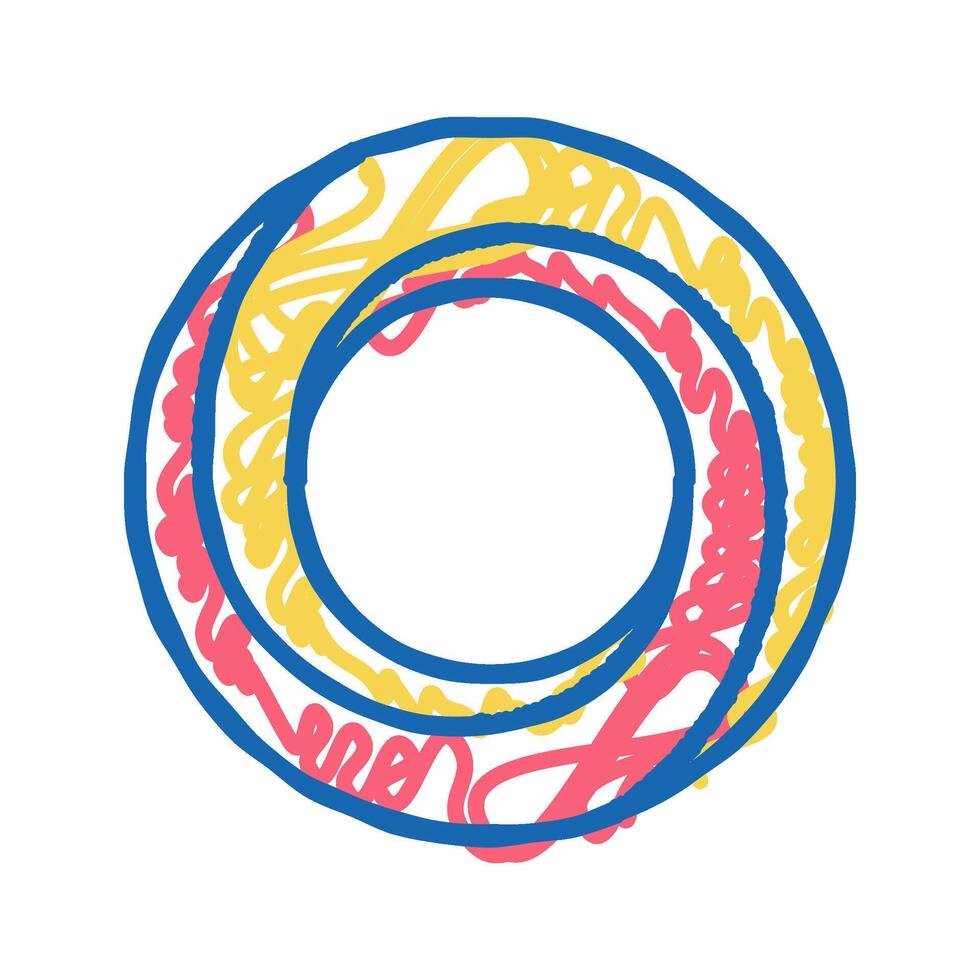 circle impossible geometric shape icon doodle illustration vector