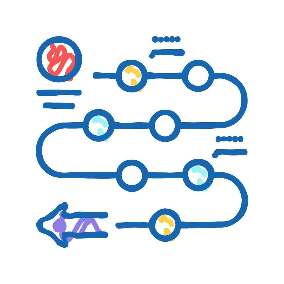 business plan stages icon doodle illustration vector