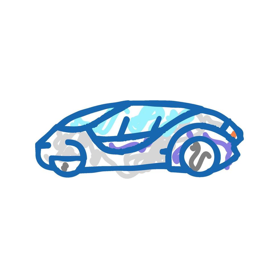 future car self vehicle icon doodle illustration vector