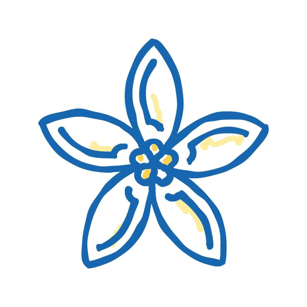 jasmine flower spring icon doodle illustration vector