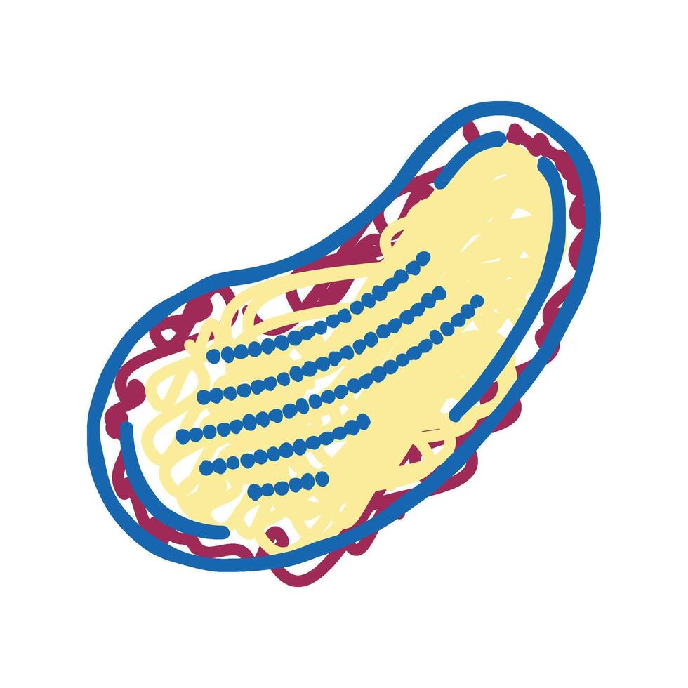 half of eggplant icon doodle illustration vector