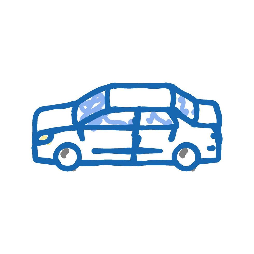 car modern vehicle icon doodle illustration vector