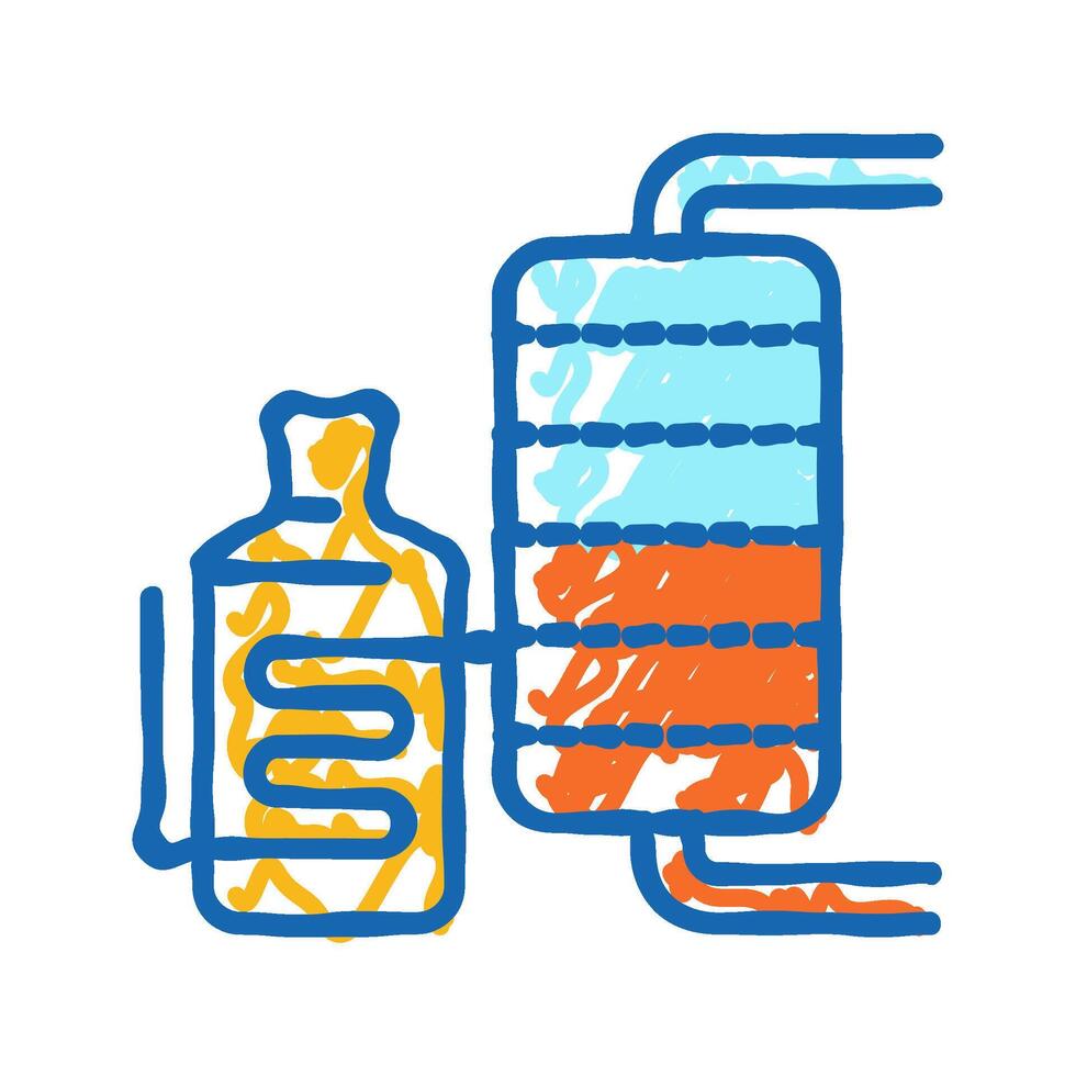 oil refining industry icon doodle illustration vector