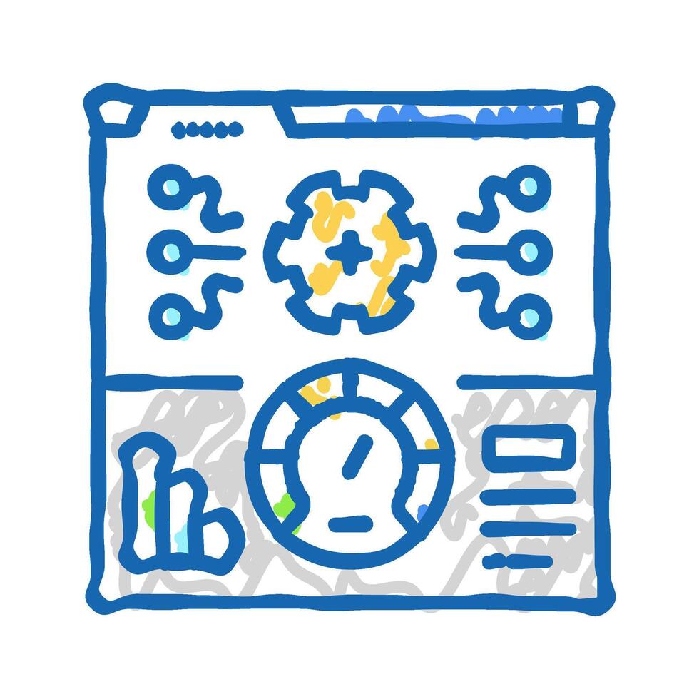 performance testing analyst icon doodle illustration vector
